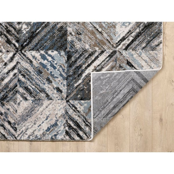 Rue Taupe 8 ft. x 10 ft. Geometric Transitional Area Rug