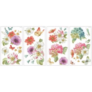 5 in. x 11.5 in. Lisa Audit Garden Bouquet 20-piece Peel and Stick Wall Decals