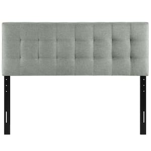 Lily Gray Queen Upholstered Fabric Headboard