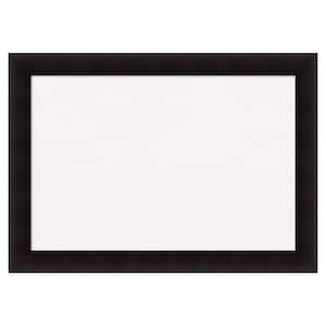 Portico Espresso Wood White Corkboard 42 in. x 30 in. Bulletin Board Memo Board