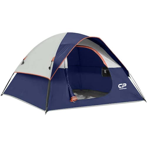 3-Person Blue Tent Dome Tents for Camping Easy Set Up Small