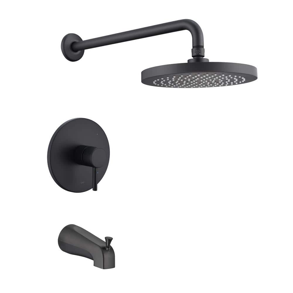 Single-Handle 1-Spray Tub and Shower Faucet 1.8 GPM with Valve in Matte Black (Valve Included) price history on PriceWatchPro