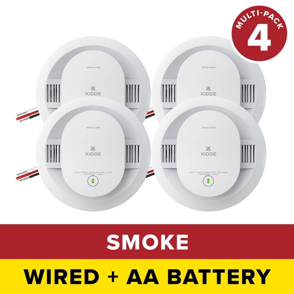 Kidde Hardwired Interconnected Smoke Detector with Photoelectric
