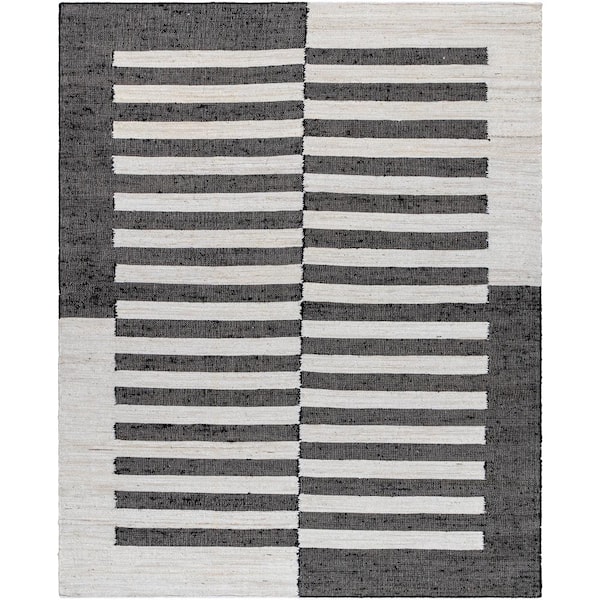 Diane Off-White/Black 9 ft. x 12 ft. Cottage Indoor Area Rug