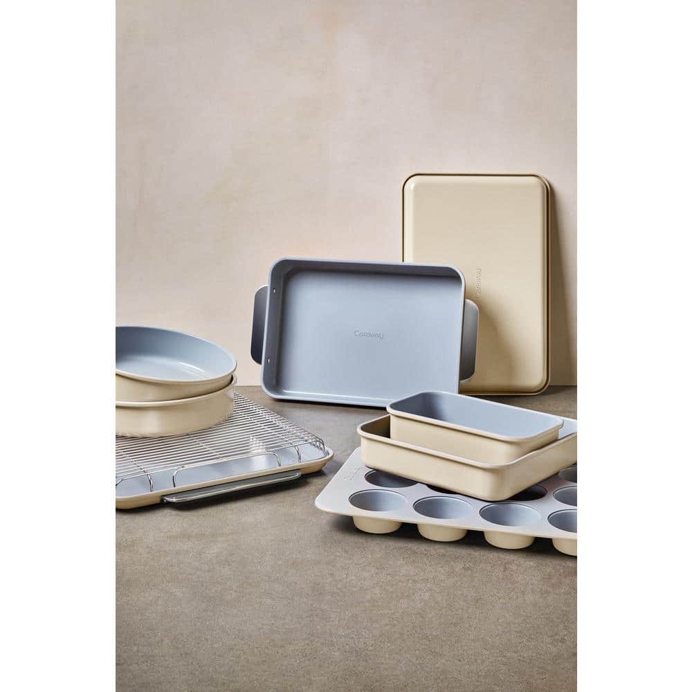 Cream Ceramic Non-Stick 11-Piece Bakeware Set