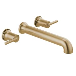Trinsic 2-Handle Wall-Mount Tub Filler Trim Kit in Champagne Bronze (Valve Not Included)