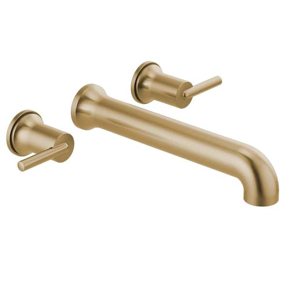 Delta Trinsic 2-Handle Wall-Mount Tub Filler Trim Kit in Champagne Bronze (Valve Not Included)