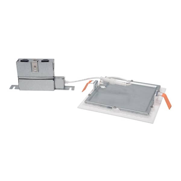 HLB 6 in. Square Color Selectable New Construction or Remodel Canless Recessed Integrated LED Kit