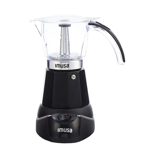 IMUSA 6-Cup Black Espresso Machine with Filter