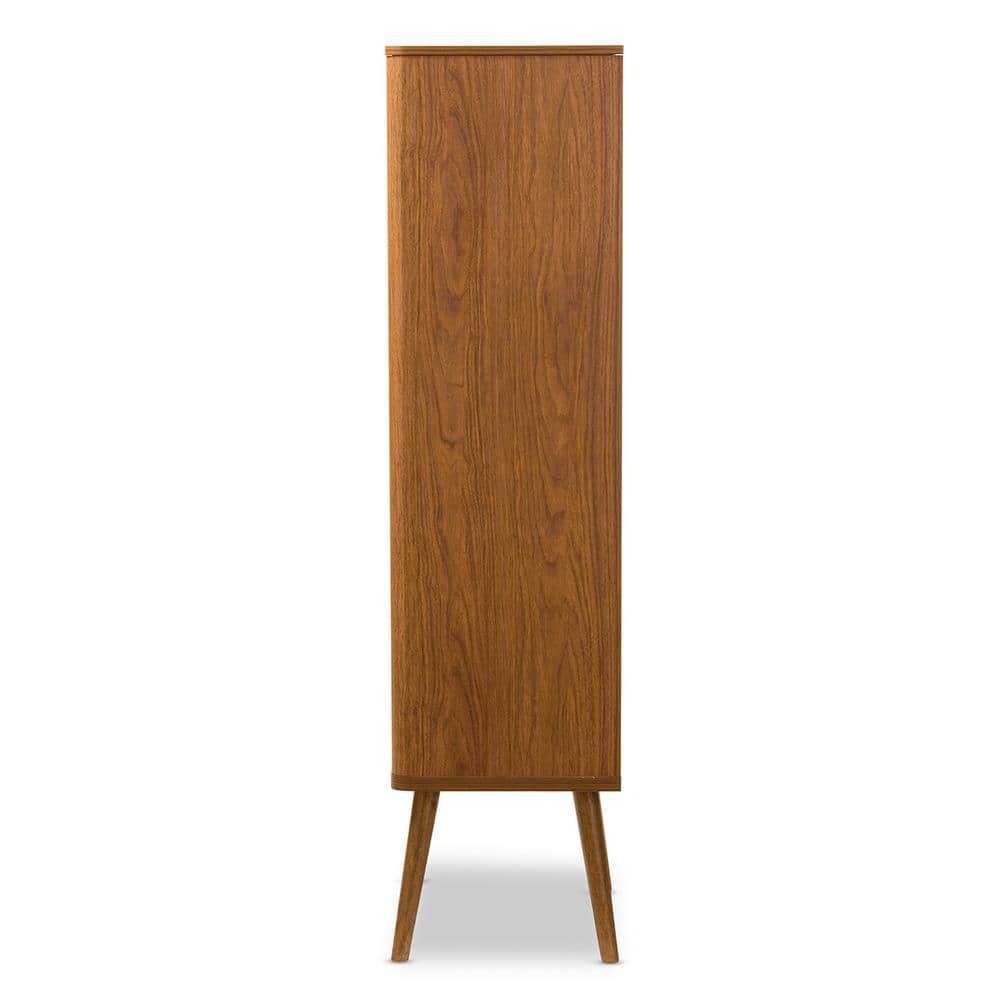 Ellingham Compact Walnut Brown Sideboard with Splayed Legs