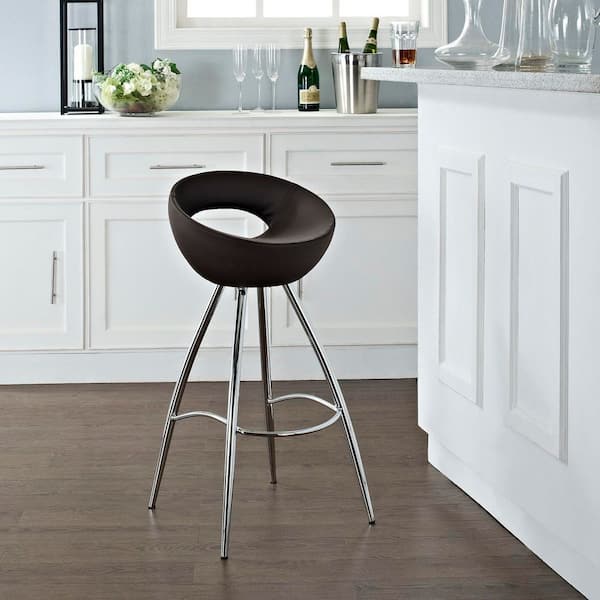 Persist 34in H. Metal Bar Stool in Brown