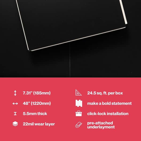 Lucida USA Maxcore Siliceous Brown 28-mil x 7-3/32-in W x 48-in L Waterproof Interlocking Luxury Vinyl Plank Flooring (24.5-sq ft/ Carton)