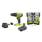 ONE+ 18V Cordless 1/2 in. Drill/Driver Kit with (1) 1.5 Ah Battery and Charger and Impact Rated Driving Kit (40-Piece)