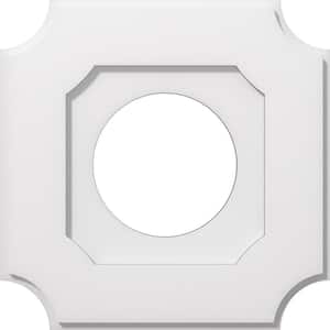 16 in. O.D. x 7 in. I.D. x 1 in. P Locke Architectural Grade PVC Contemporary Ceiling Medallion