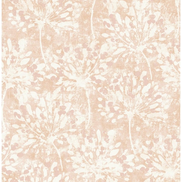 Advantage Dori Pink Painterly Floral Metallic Non-Pasted Non-Woven Wallpaper Sample