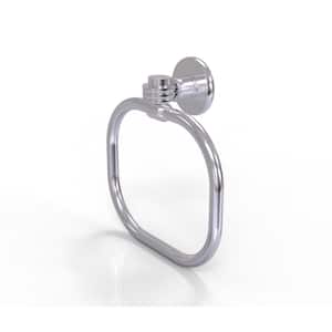 Continental Collection Towel Ring with Dotted Accents in Satin Chrome
