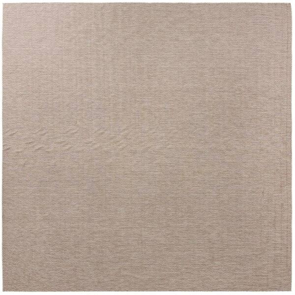 Unique Loom Outdoor Solid Beige 11 ft. x 11 ft. Indoor/Outdoor Area Rug