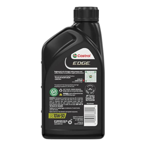 CASTROL EDGE 10W-30 Advanced Full Synthetic Motor Oil, 1 qt