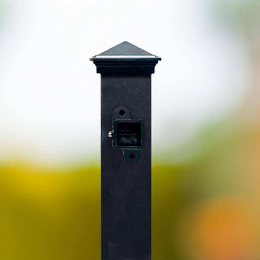 Black Powder-Coated Steel Swivel Rail Bracket Set