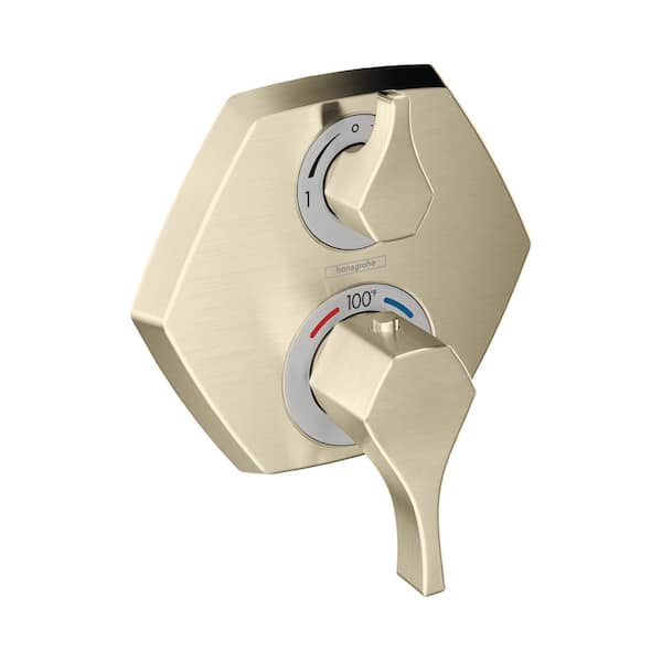 Hansgrohe Locarno 2-Handle Shower Trim Kit in Brushed Nickel (Valve Not Included)