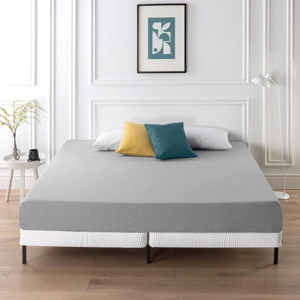 Zinus 4 in. Profile Split Cal King White Metal Box Spring Zinus 4 in. Profile Split Cal King White Metal Box Spring