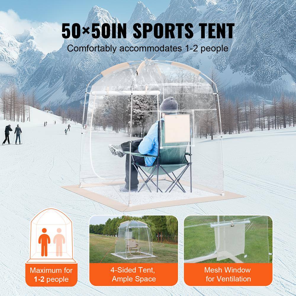 Solo White PVC Camping Bubble Tent with Carry Bag