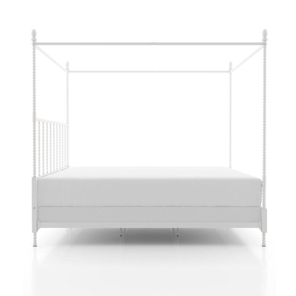 Cathy Black Metal Frame King Canopy Bed with Spindle Posts - thumbnail 7