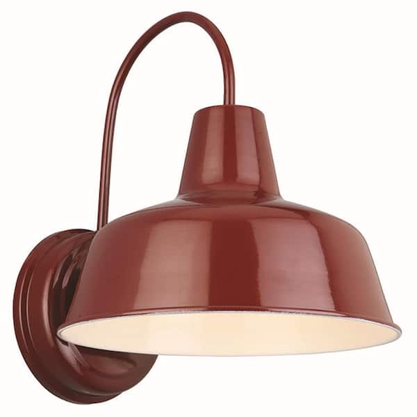 Design House Mason 1-Light Rustic Red Outdoor Wall Light Sconce