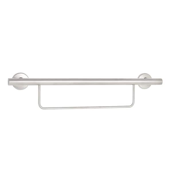 SEACHROME 30 in. Lifestyle and Wellness Designer Newport Wall Mount Bathroom Shower Grab Bar with Towel Bar in Satin