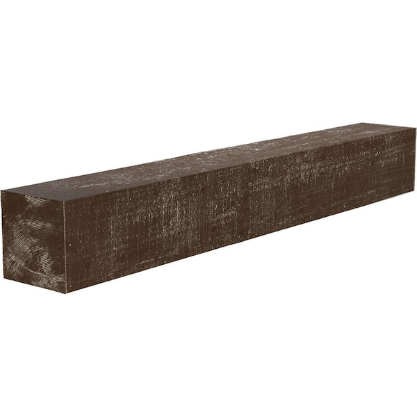 Ekena Millwork 8 in. x 10 in. x 6 ft. Rough Cedar Faux Wood Beam Fireplace Mantel in Vintage Mahogany