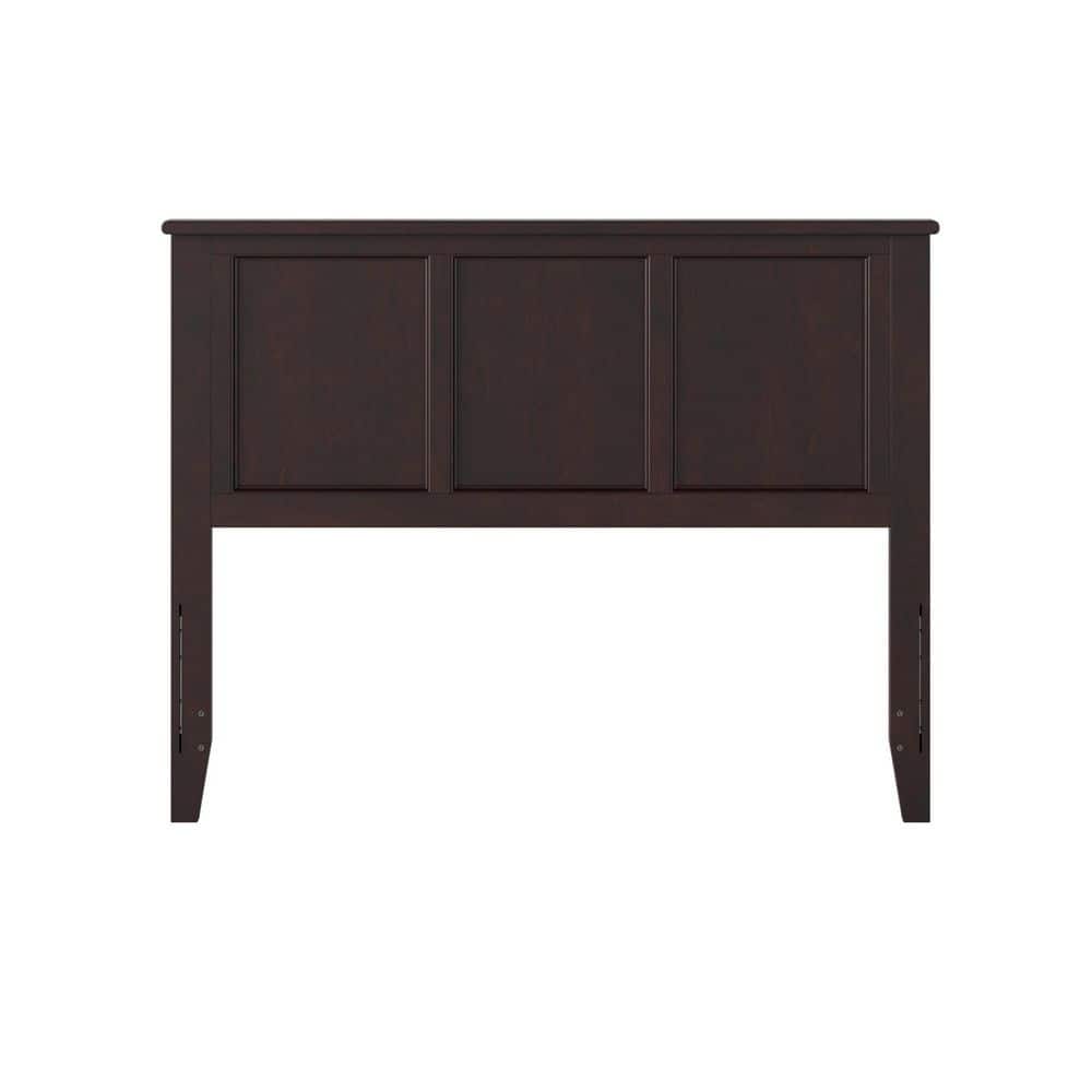Madison Full Espresso Wood Panel Headboard with USB Charger