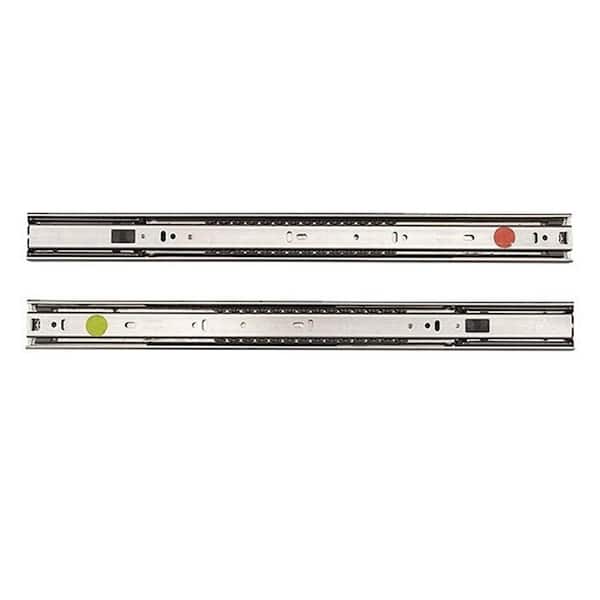 20 in. Stainless Steel Full Extension Side Mount Ball Bearing Soft-Close Drawer Slide Set 1-Pair (2 Pieces)