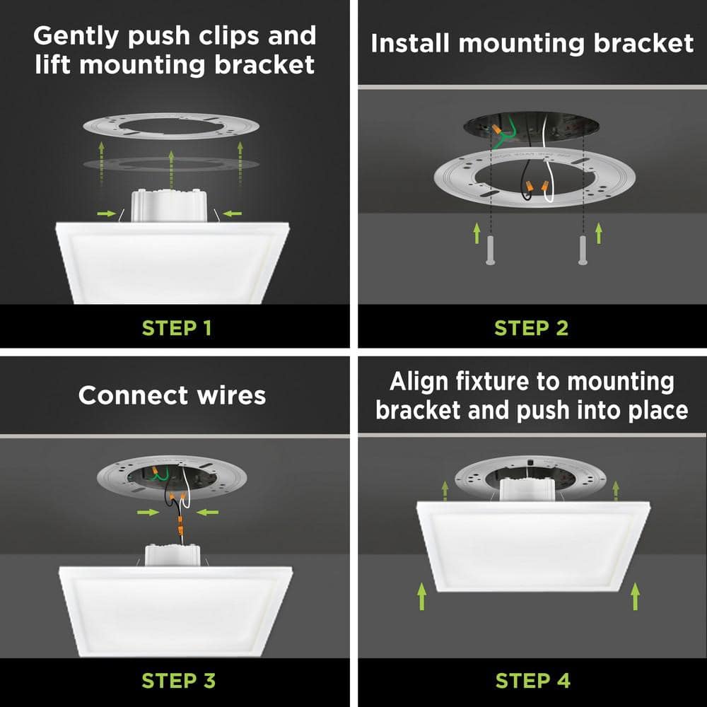 Feit 5-Inch White Aluminum LED Flat Panel Ceiling Light