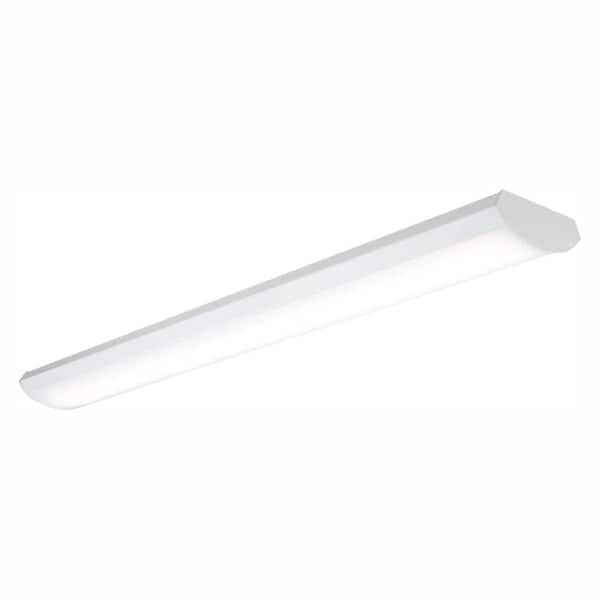 Metalux 4 ft. 32-W Equivalent White Low Profile Linear Integrated LED Wrap Light Fixture, 3200 Lumens