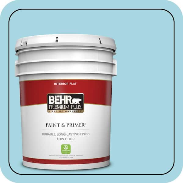 BEHR PREMIUM PLUS 5 gal. #530C-3 Winsome Hue Flat Low Odor Interior Paint & Primer