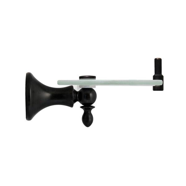 Antica 20 in. W Frosted Glass Shelf with Rail in Rubbed Bronze Antica 20 in. W Frosted Glass Shelf with Rail in Rubbed Bronze
