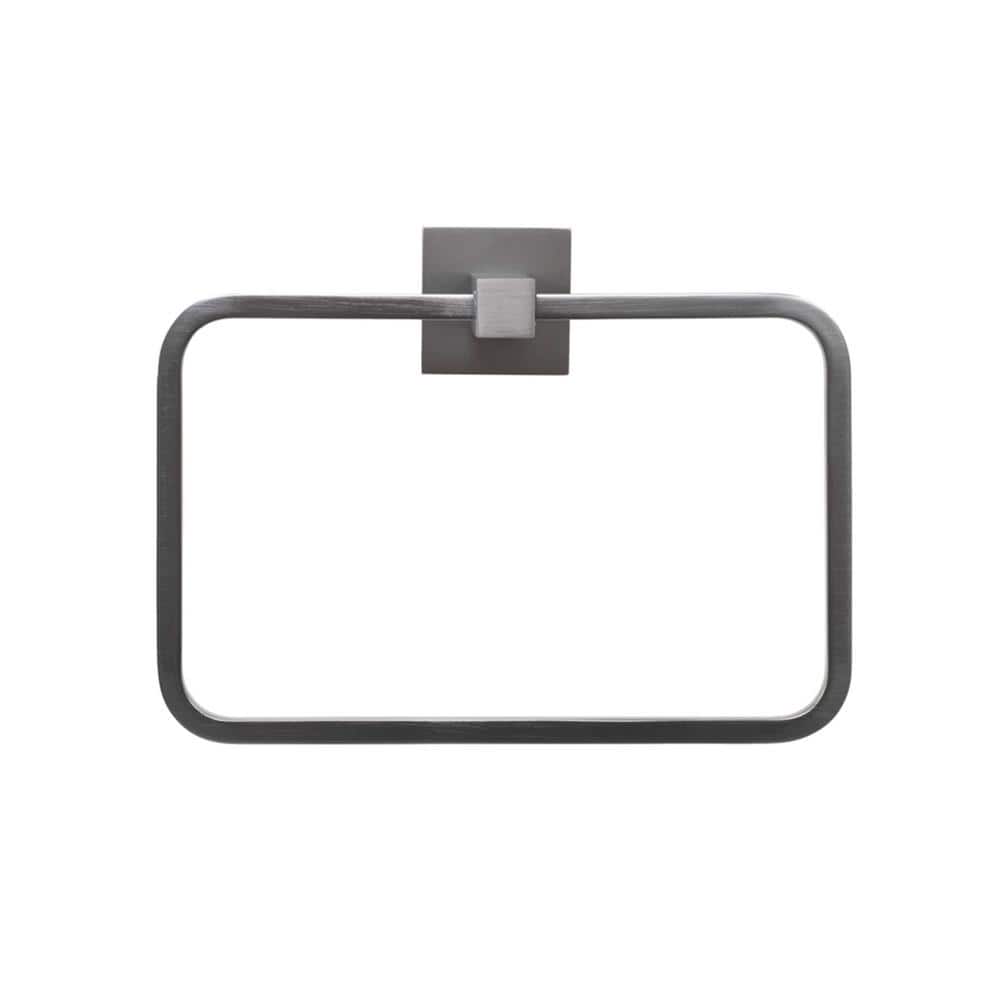Gunmetal Gray Wall Mounted Brass Towel Ring