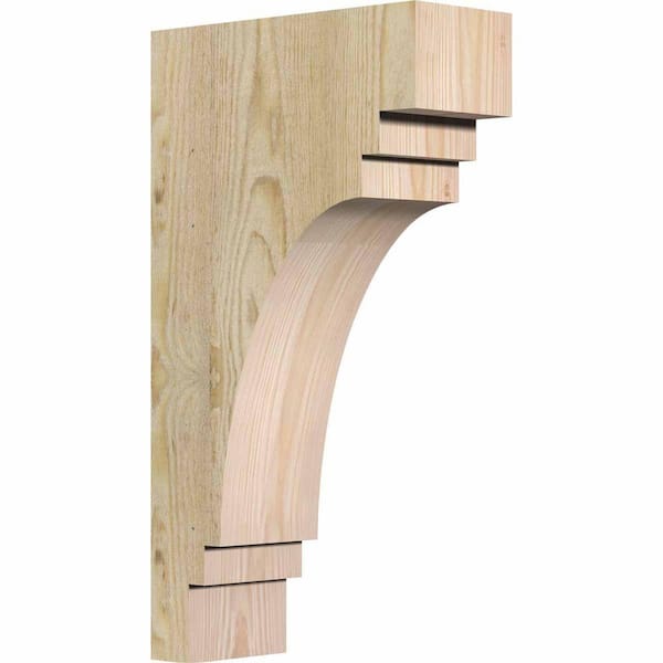 Ekena Millwork 4 in. x 10 in. x 18 in. Douglas Fir Pescadero Rough Sawn Corbel