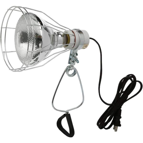 Southwire 150-Watt 6 ft. 18/2 SPT-2 Incandescent Portable Clamp Work Light with Open Metal Grill Guard