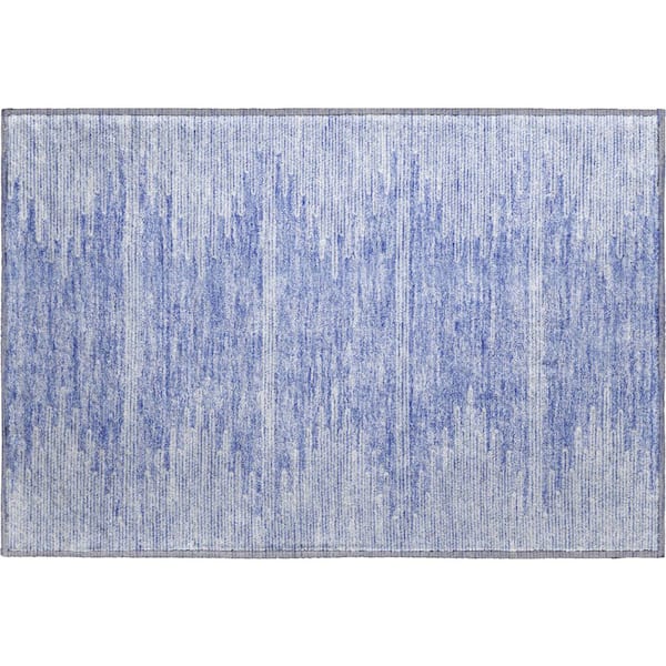 Addison Rugs Mayfield Premium Machine Washable Indoor/Outdoor Geometric AMF647 Denim 1 ft. 8 in. x 2 ft. 6 in. Area Rug