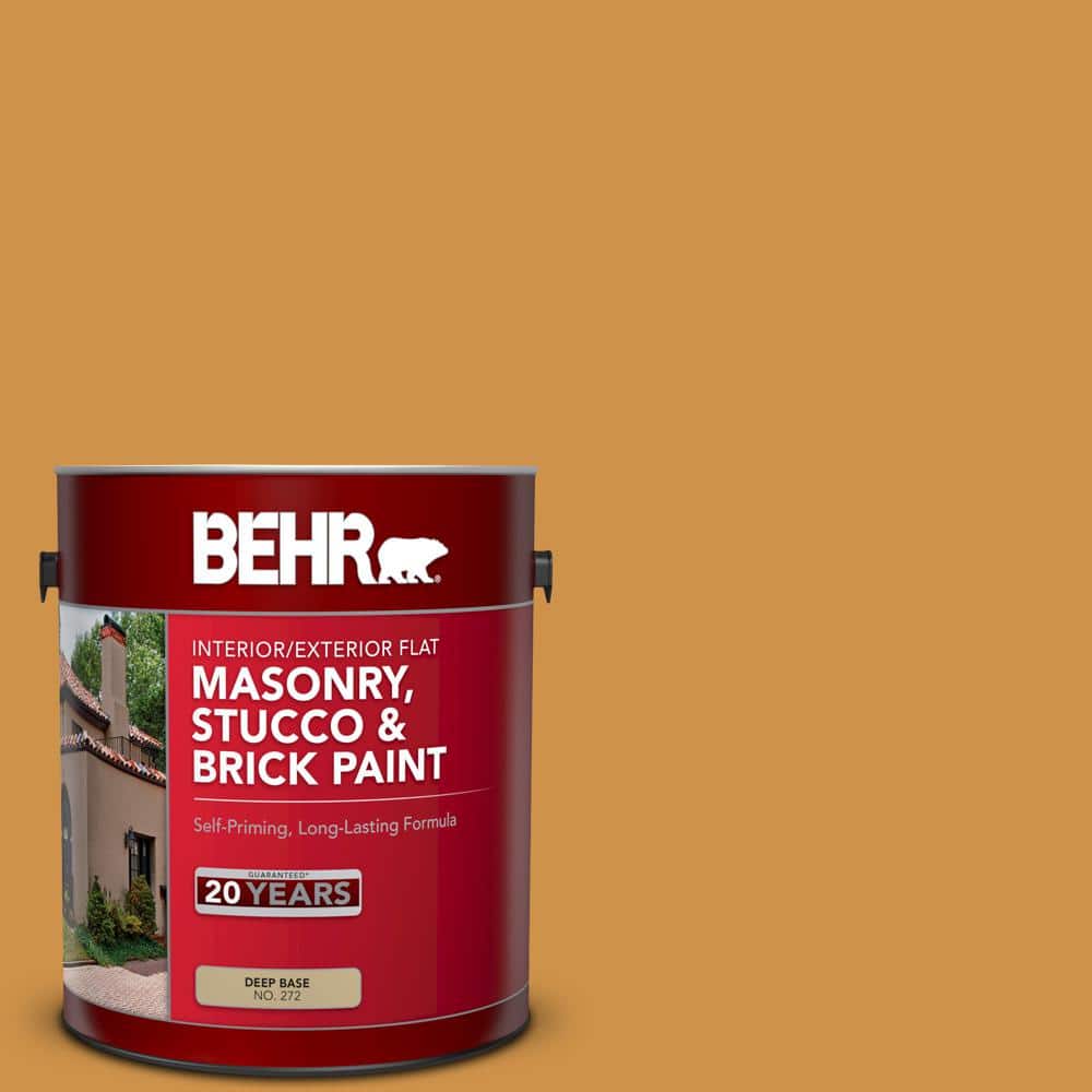 1 gal. #M260-6 Sweet Mustard Flat Interior/Exterior Masonry, Stucco and Bri