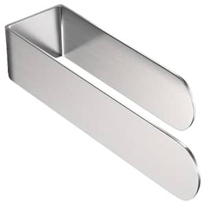 8 in. Bathroom Wall Mounted Self Adhesive Hand Single Towel Bar Kitchen Towel Holder in Stainless Steel Silver