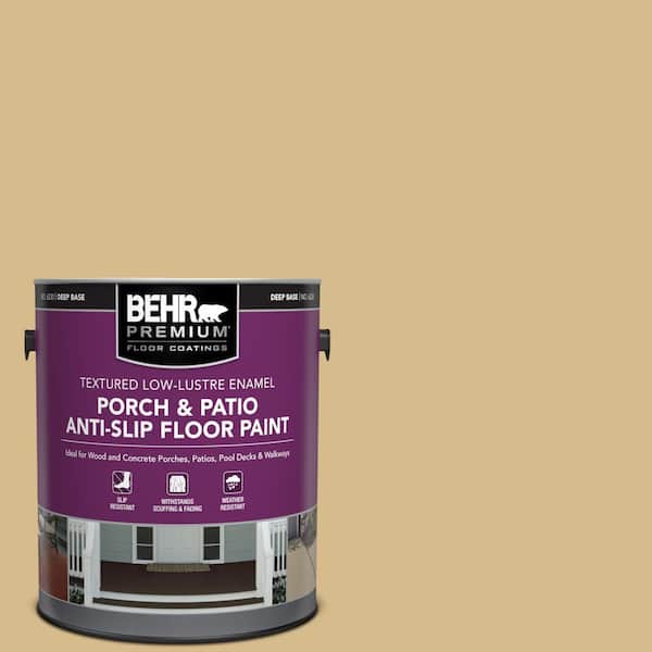 BEHR PREMIUM 1 gal. #350F-5 Camel Textured Low-Lustre Enamel Interior/Exterior Porch and Patio Anti-Slip Floor Paint