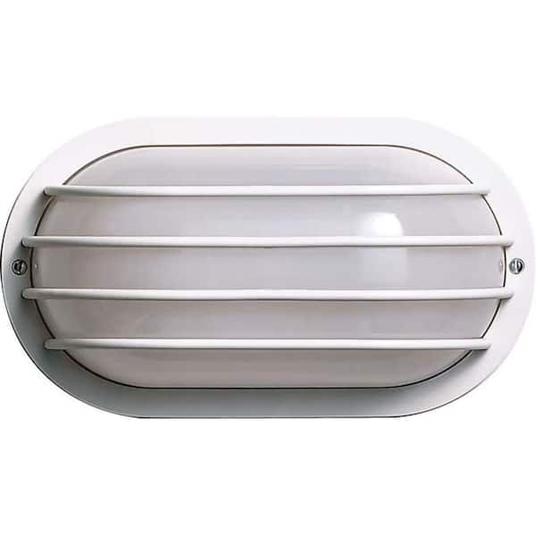 Nuvo White Outdoor Hardwired Wall Lantern Sconce with No Bulbs Included