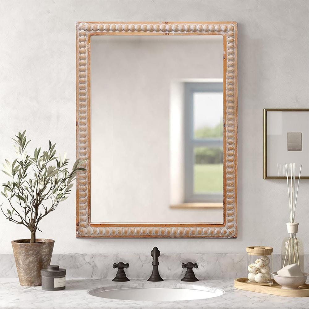ビンテージ　鏡 Blisstyle Antique Natural 22.1 in W x 30 in. H Art Deco Rectangle