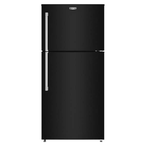 30 in. 19 cu. ft. Freestanding Top Freezer Refrigerator in Black with Garage Mode