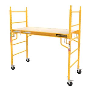 Jobsite 6 ft. W x 6.25 ft. H x 2.5 ft. D Metal Baker Style Rolling Scaffold Platform, 1000 lbs. Load Capacity