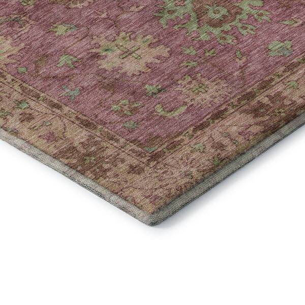 Mayfield Premium Machine Washable Abstract AMF2052 Pink 10 ft. x 14 ft. Area Rug