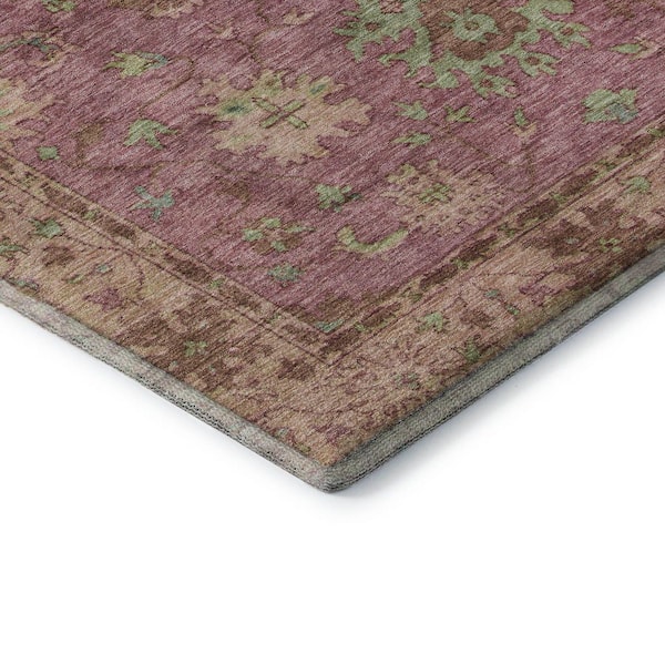 Mayfield Premium Machine Washable Abstract AMF2052 Pink 8 ft. x 10 ft. Area Rug