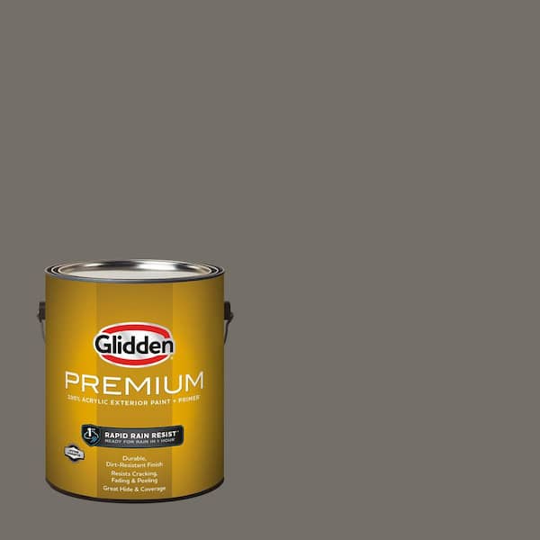 Glidden Premium 1 gal. PPG1008-6 Artillery Flat Exterior Paint